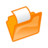 Folder orange open